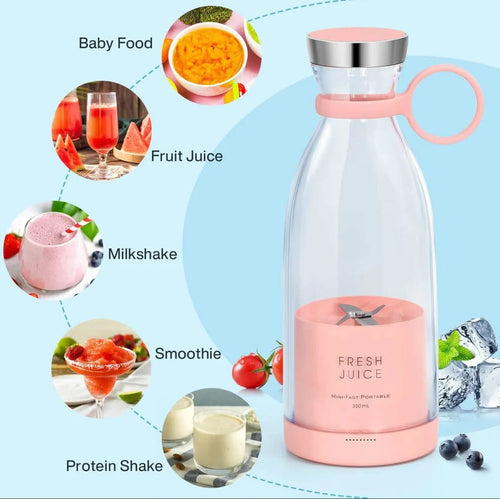 Mini Electric Juicer Cup 420ml Portable Juicer Mixer USB-C/wireless